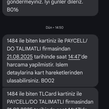 Bilgim Dışında Hesabımdan Paycell GO Ödemesi Çekildi, İade Talep Ediyorum