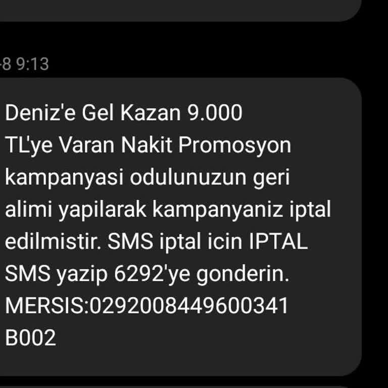 Denizbank Kampanya Promosyonum Haksız Yere Geri Alındı, Acil Çözüm Bekliyorum