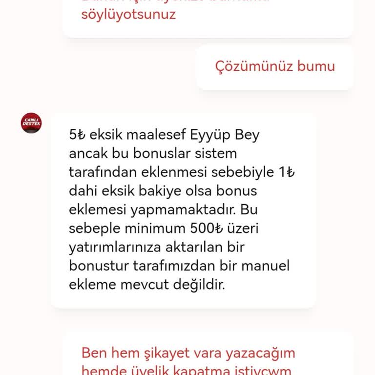 Sadakat Bonusu Verilmedi, Hesabım Kapatılmıyor