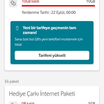 Kazanılan 10 GB Hediye İnternet Hattıma Tanımlanmadı