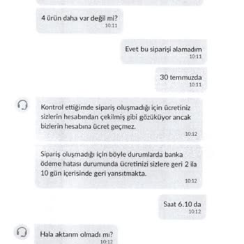 Alışverişte Para Çekildi, Sipariş Oluşmadı, İade Yapılmıyor!