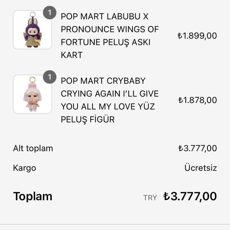 2,5 Aydır Teslim Edilmeyen Labubu Oyuncaklar Ve Yetersiz Müşteri Hizmetleri