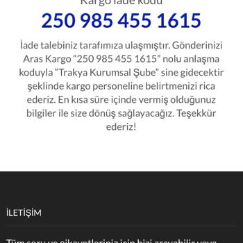 İade Ücretim Yatırılmadı Müşteri Hizmetlerinden Ve Sosyal Medyadan Dönüş Alamıyorum