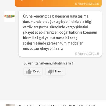 Kargom Bir Aydır Satıcıya Ulaşmadı Ve İade İşlemim Tamamlanmıyor