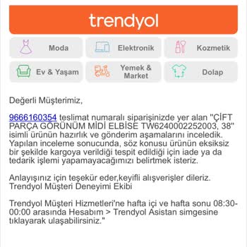 Eksik Gönderilen Elbise Ve İade Talebim Reddedildi