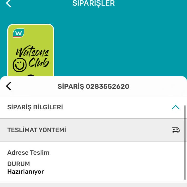 Watsons Siparişimde Adres Değişikliği Ve İptal İşlemleri Yapılamıyor