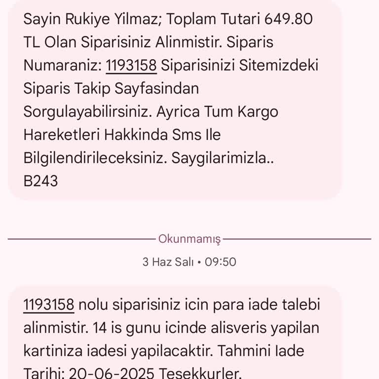 İade Edilmeyen Ödeme Ve Ulaşılamayan Müşteri Hizmetleri Mağduriyeti