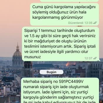 Teslimat Gecikmesi Ve İade Hakkı İhlali Nedeniyle Mağduriyet