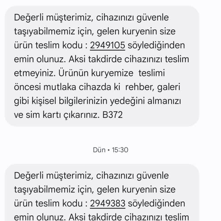 Bana Ait Olmayan Cihazlar İçin Sürekli Yanlış SMS Alıyorum