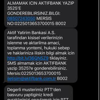 Bilgim Dışında Onaylanan Kredi İçin Güvenlik Ve Bilgilendirme Talebi