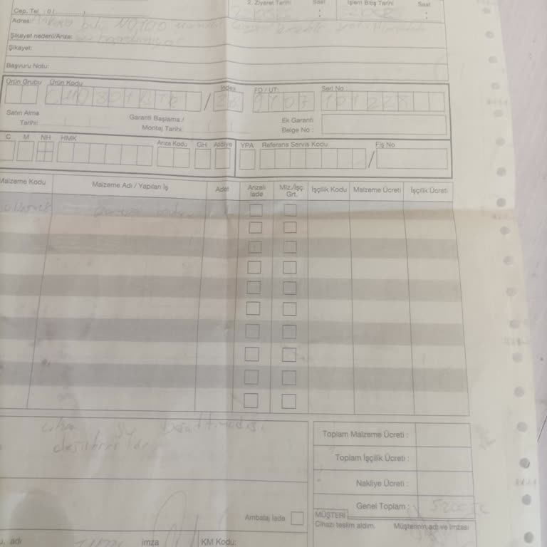 Profilo Yetkili Servisinden Yüksek Ücret Talebi Ve İade İsteği