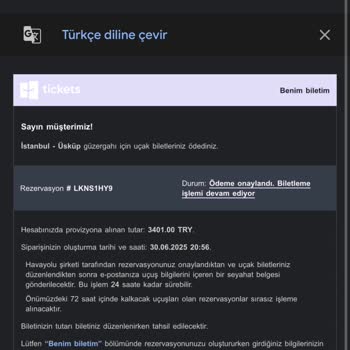 Uçuş İptali Sonrası Yetersiz Bilgilendirme Ve Çözüm Sunulmaması