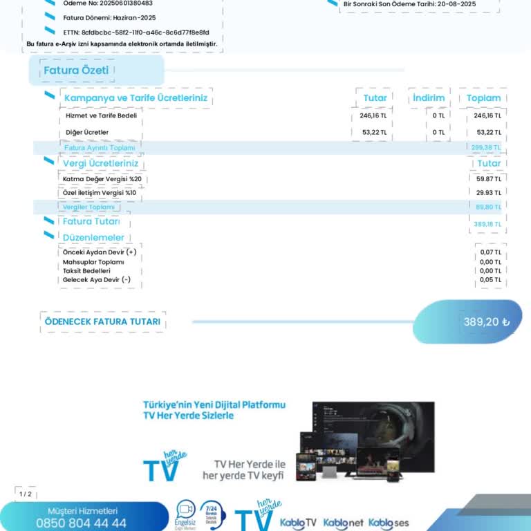 Kullanılmayan İnternet Hizmeti İçin Haksız Fatura Ve Cayma Bedeli Talebi