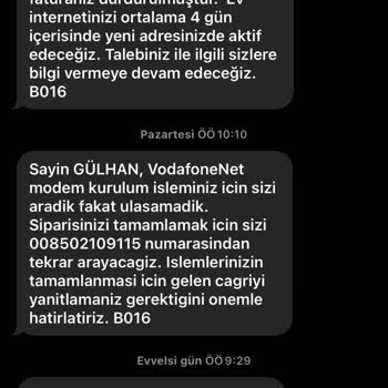 Vodafone Fiber Nakil İşlemi Gecikmesi Ve Yanıltıcı Bilgilendirme