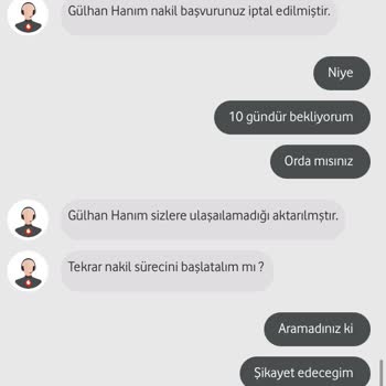 Vodafone Fiber Nakil İşlemi Gecikmesi Ve Yanıltıcı Bilgilendirme