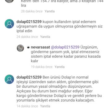 Satıcının Keyfi İptali Ve Dolap'ın Yetersiz Müşteri Desteği Mağduriyeti