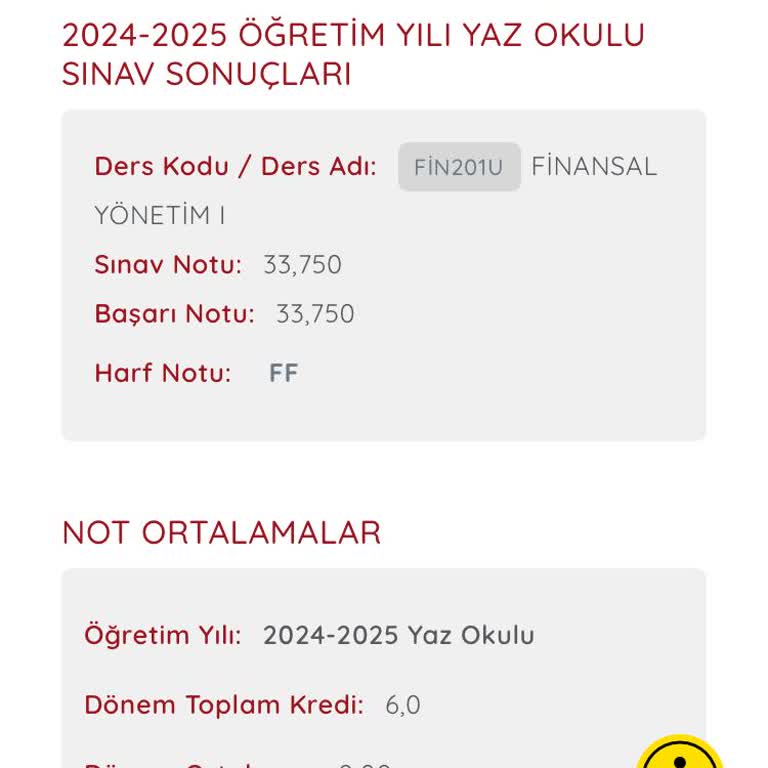Finansal Yönetim 1 Dersi Sınav Sonucu Ve Mezuniyet Mağduriyeti