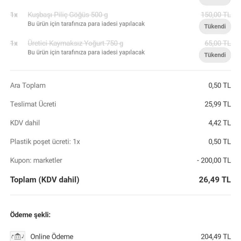 Sipariş İptali Sonrası Eksik İade Ve Kupon Kaybı Mağduriyeti