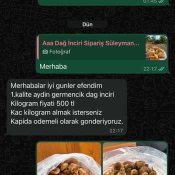 Kuru İncir Siparişim Bozuk Geldi, Firma Dönüş Yapmıyor