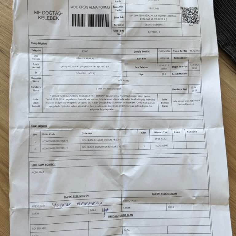 Doğtaş İade Sürecinde Paramı Alamadım Mağduriyetim Devam Ediyor