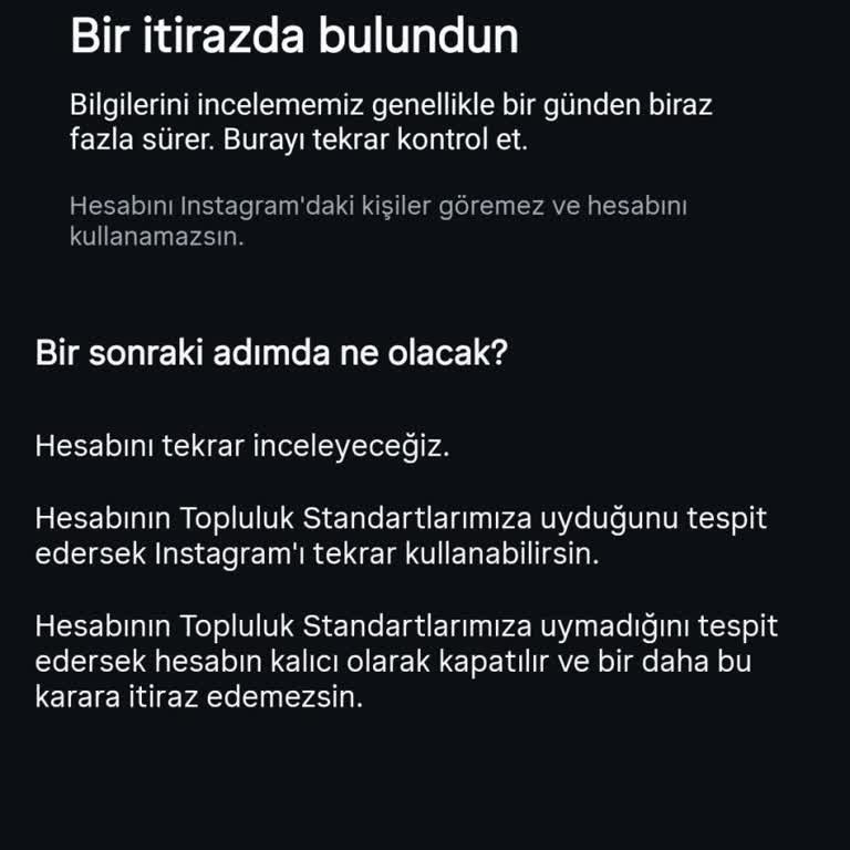 Instagram Hesabım Sebepsiz Ve Bildirimsiz Olarak Kapatıldı, Mağduriyetimin Giderilmesini İstiyorum