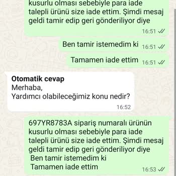 Kusurlu Ürün Ve İade Talebime Cevap Alamıyorum