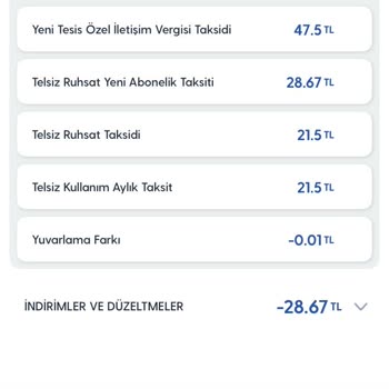 Faturada Açıklaması Olmayan Fazla Ücretin İadesini Talep Ediyorum