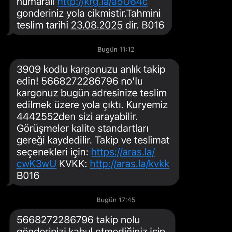 Teslim Edilmeyen Kargo Ve Müşteri Hizmetlerine Ulaşılamıyor