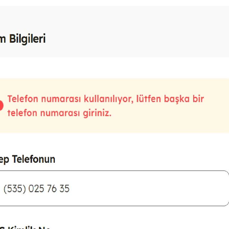 Telefon Numarası Ekleme Sorunu Nedeniyle Hesabıma Erişemiyorum