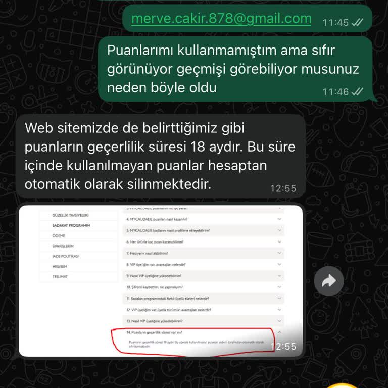 Bilgilendirme Eksikliği Nedeniyle Biriken Puanlarım Silindi