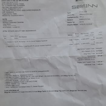 Nike Air Force Ayakkabıda Kısa Sürede Yıpranma Ve Yetersiz İnceleme Sonucu