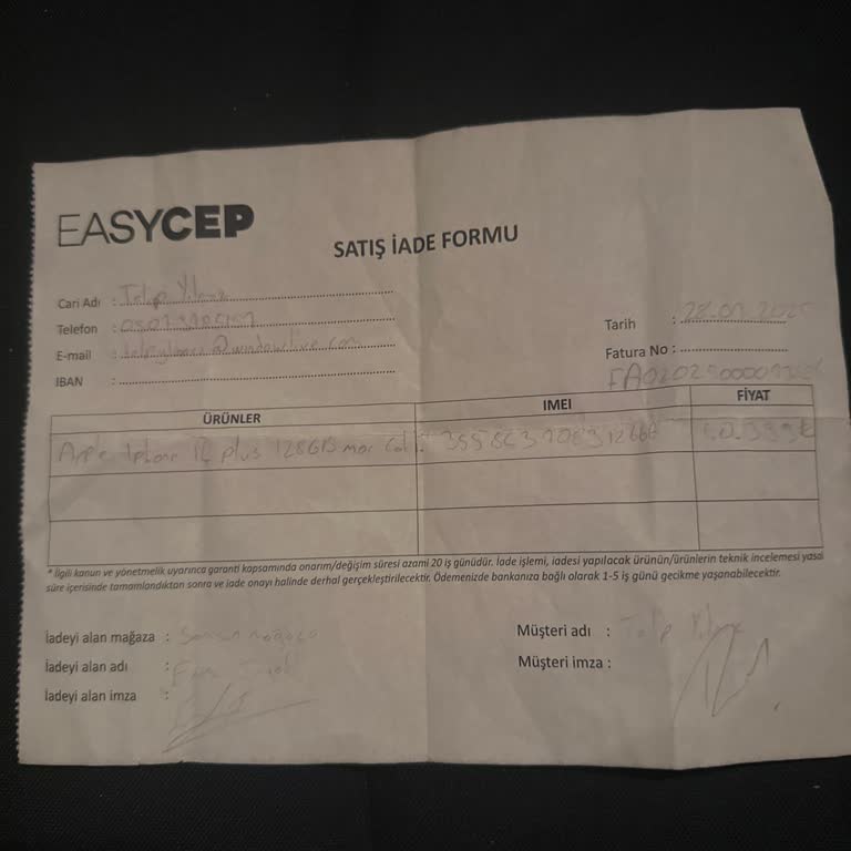 Easy Cep'ten Geciken İade: Hem Cihazım Hem Param Mağdur Edildi