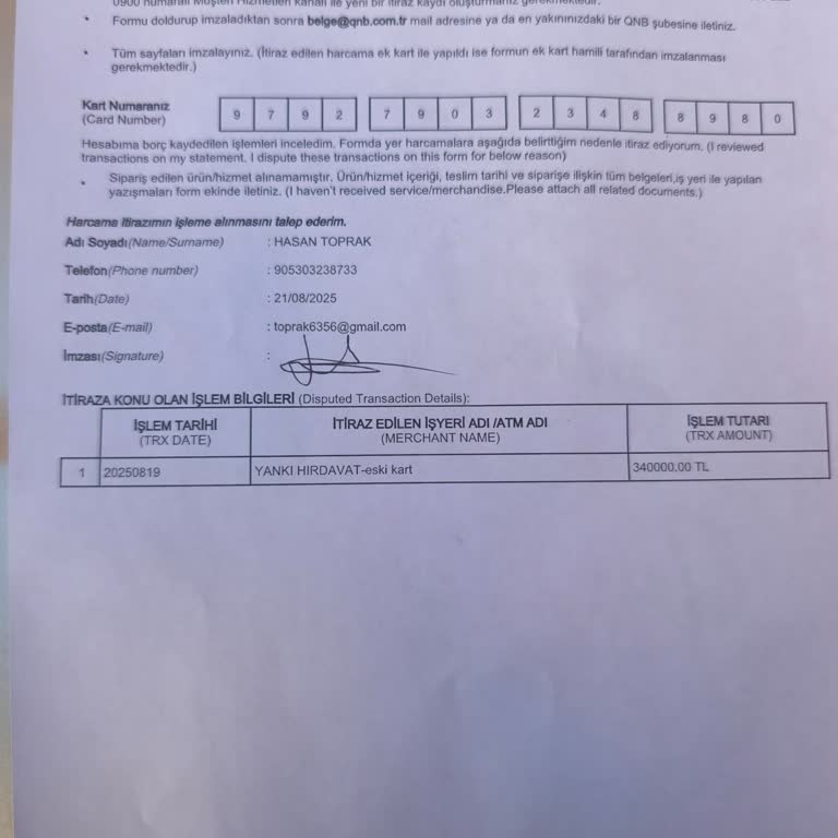 Bilgim Dışında Kartımdan Yüksek Tutar Çekildi, Mağduriyetimin Giderilmesini İstiyorum