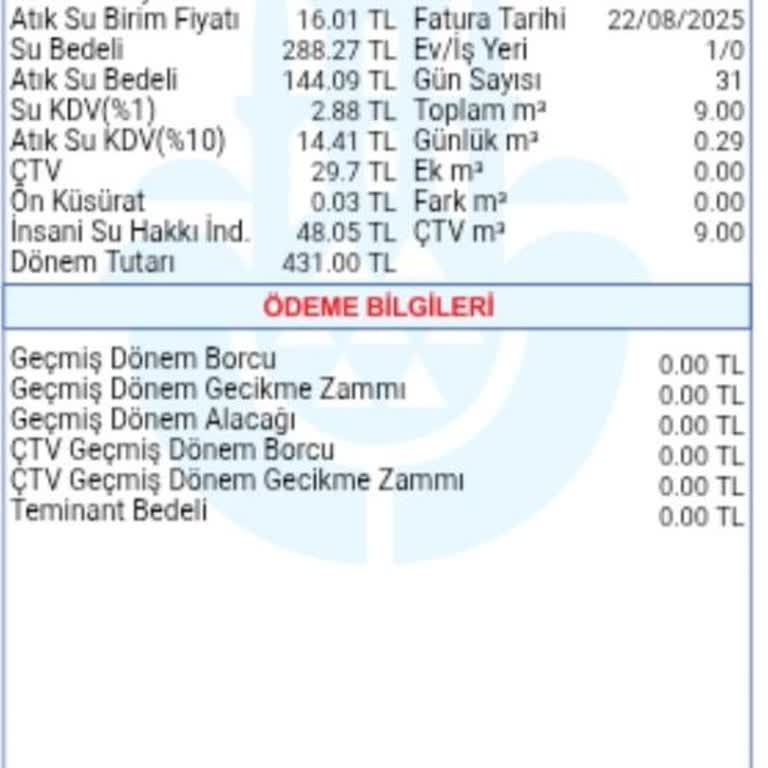 Beklenmedik Yüksek Su Faturası Ve İnceleme Talebi