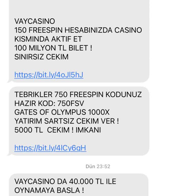 Vaycasino Tarafından İzinsiz SMS Gönderimi ve Kişisel Verilerin Silinmesi Talebi