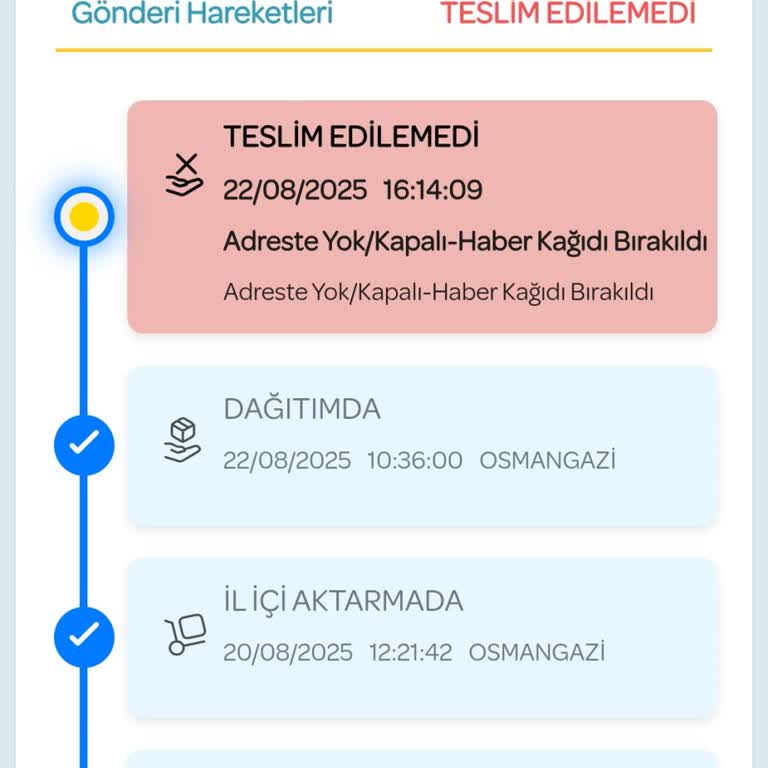 PTT Kargo Adreste Olmama Rağmen Teslimat Yapılmadı Ve Müşteri Hizmetleri Yardımcı Olmadı