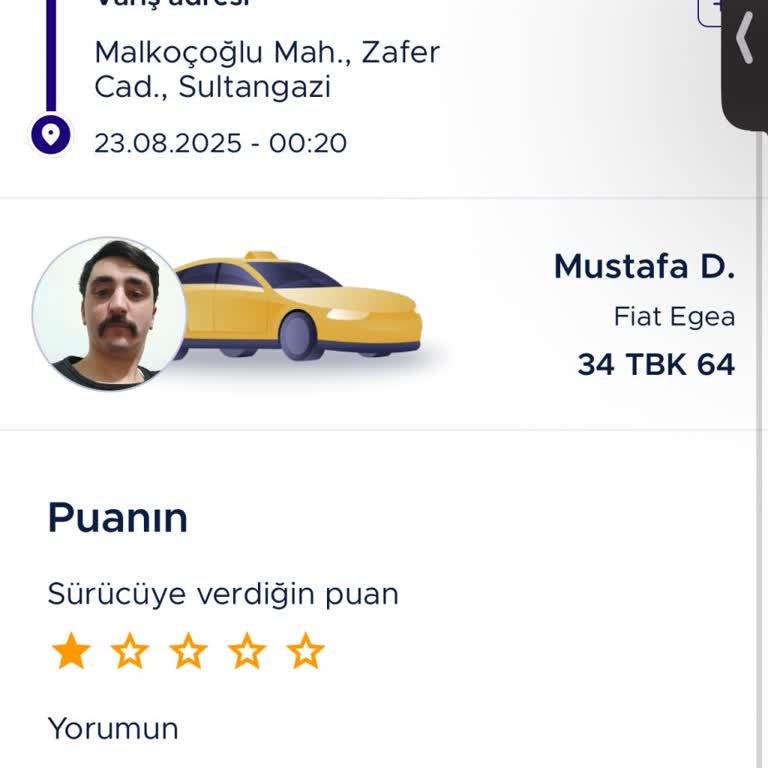 Gece Yolculuğumda Sürücüden Rahatsız Edici Davranışlar