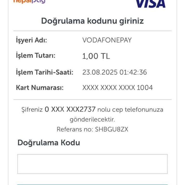 Vodafone Pay'e Kredi Kartı Eklenemiyor, SMS Gelmiyor