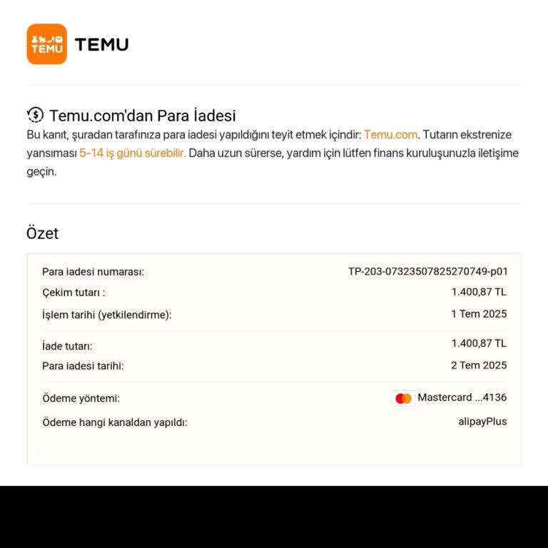 İzinsiz Yapılan İşlem İçin Para İadesi Ve Güvenlik Açığı Hakkında Mağduriyet