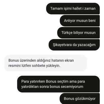 Yatırım Bonusu Hesabıma Tanımlanmadı, Para Çekme İşlemim Gerçekleşmedi
