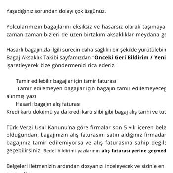 Valiz Hasarı Sonrası THY'den Destek Alamamak Mağduriyet Yarattı