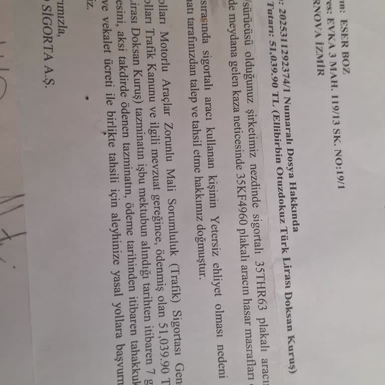 Haksız Yetersiz Ehliyet Ücreti Ve Ulaşılamayan Müşteri Hizmetleri