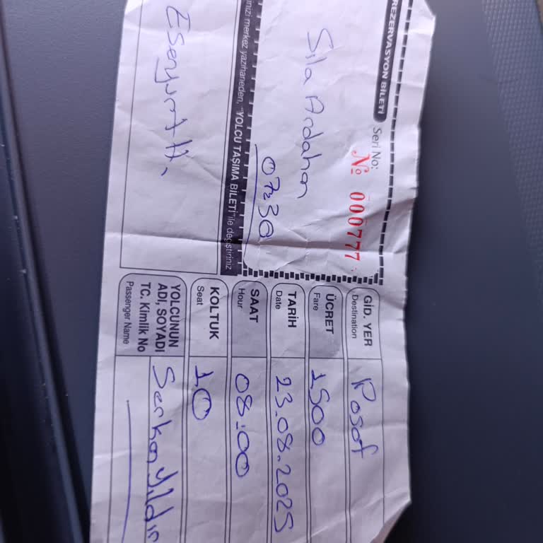 Satın Alınan Bilet Ücretine Rağmen Ek Ödeme Talebi Ve Belgesiz Tahsilat Mağduriyeti