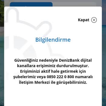 Denizbank Uygulamasında Sürekli Erişim Engeli Ve Mağduriyet