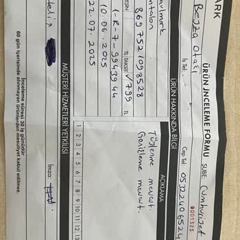 Aldığım Üründe Kısa Sürede Tüylenme Ve Genişleme, İlgisiz Müşteri Hizmeti