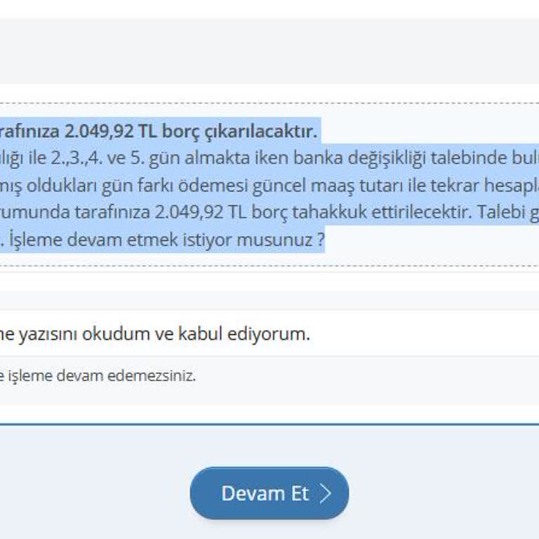 Emekli Maaşı Taşırken Açıklamasız Borç Kesintisiyle Karşılaştım