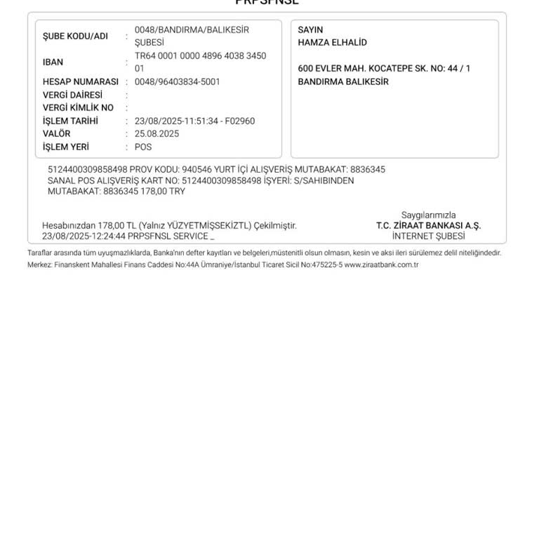 Ödeme Yapıldı, Hasar Sorgulama Sonucu Ve Bilgi Mesajı Alınmadı