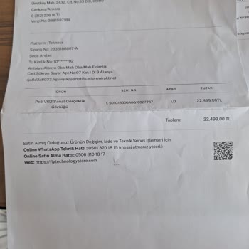 Kullanılmayan PS5 VR Gözlüğün İade Talebim Haksız Yere Reddedildi