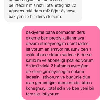 Kullanmadığım Derslerin Ücretinin İadesi Yapılmıyor