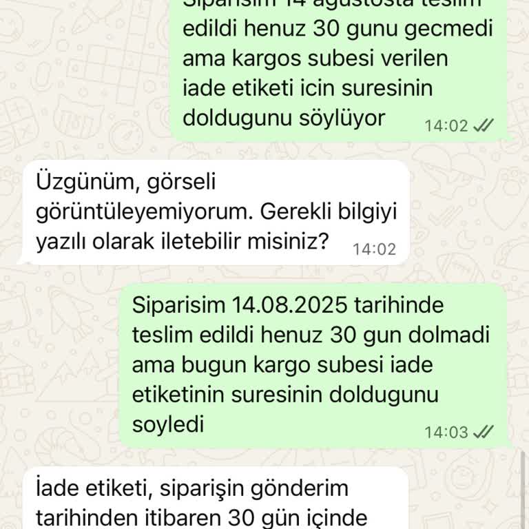 Zara'da İade Süresi Ve Kodunda Bilgi Karmaşası Yaşadım